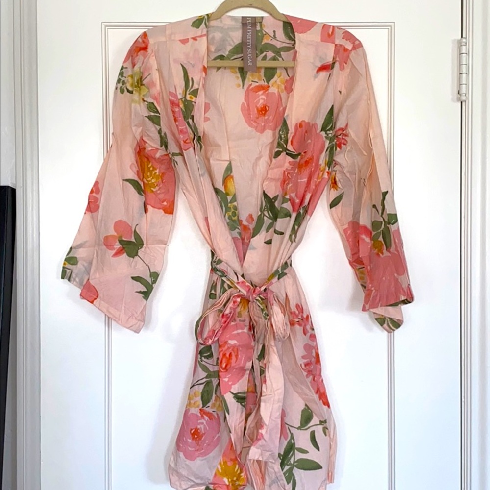 Plum Pretty Sugar Floral Persimmons Robe
